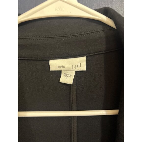 J. Jill Womens Ponte Open-Front Blazer Cardigan With Pockets Small Black - Picture 2 of 4